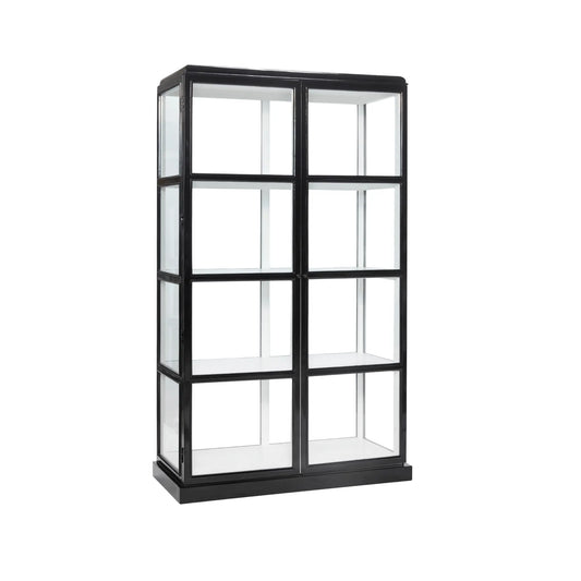 Hübsch Display Vitrinskåp 187 cm, Svart/Vit