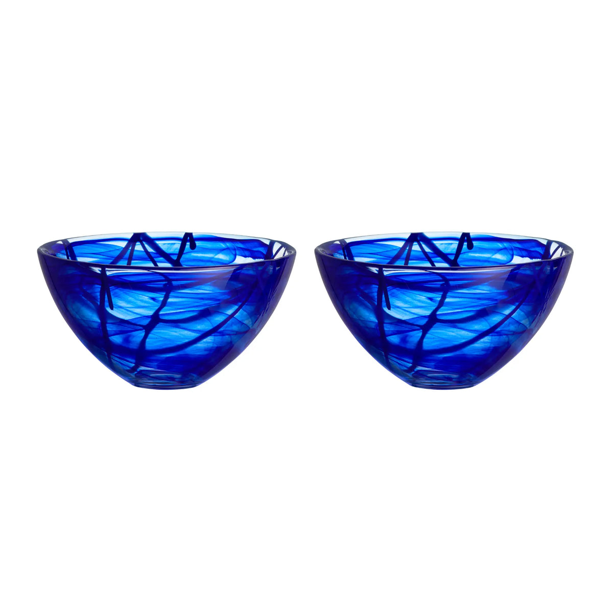 Kosta Boda Contrast Skål 2-Pack 23 cm, Blå