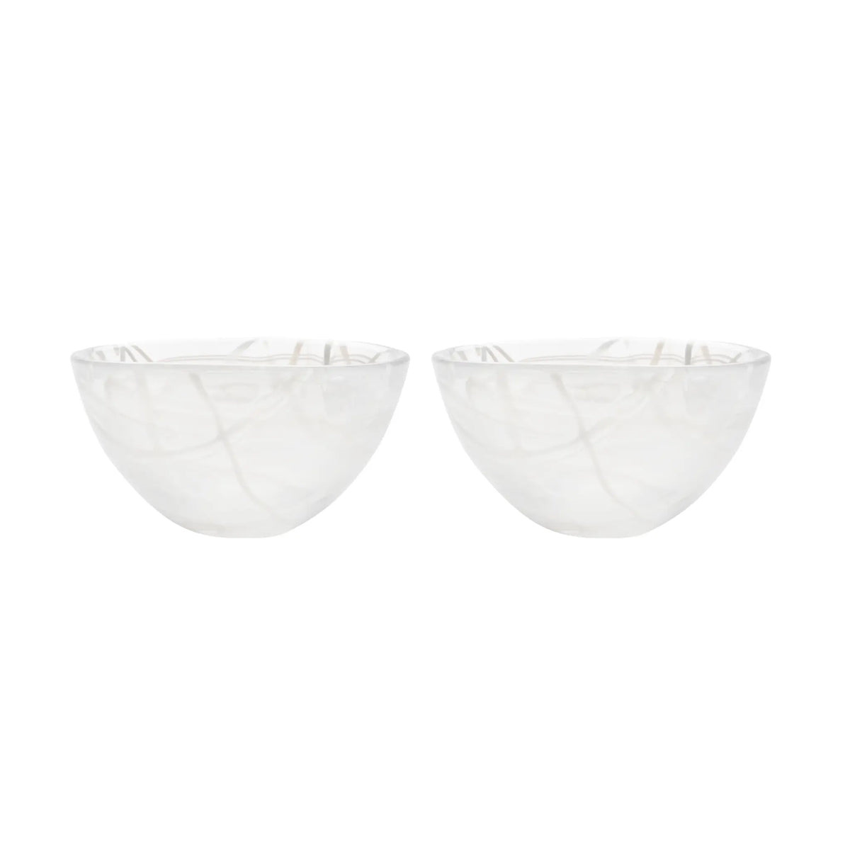 Kosta Boda Contrast Skål 2-Pack 16 cm, Vit