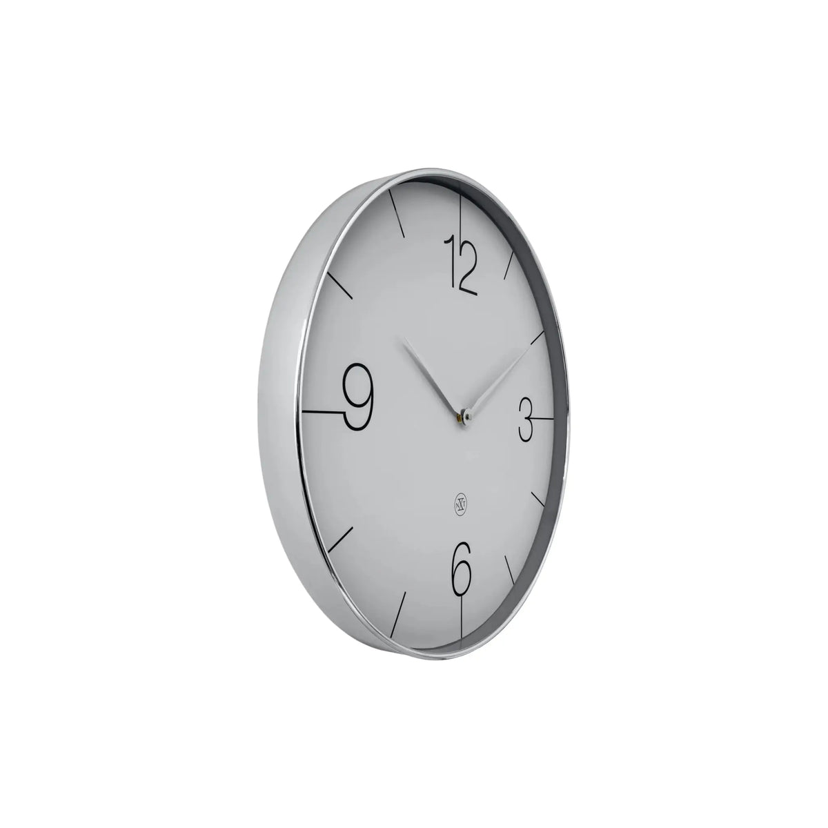 NeXtime Finesse L Nxt Väggklocka 51 cm Krom/Grå