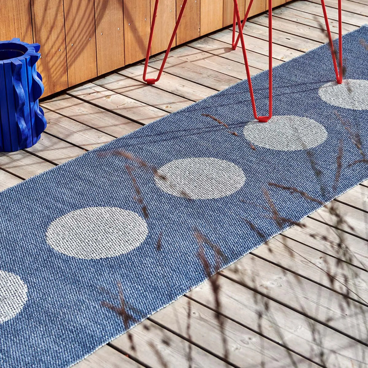 Pappelina Vera Pop Matta 70x280 cm, River Blue