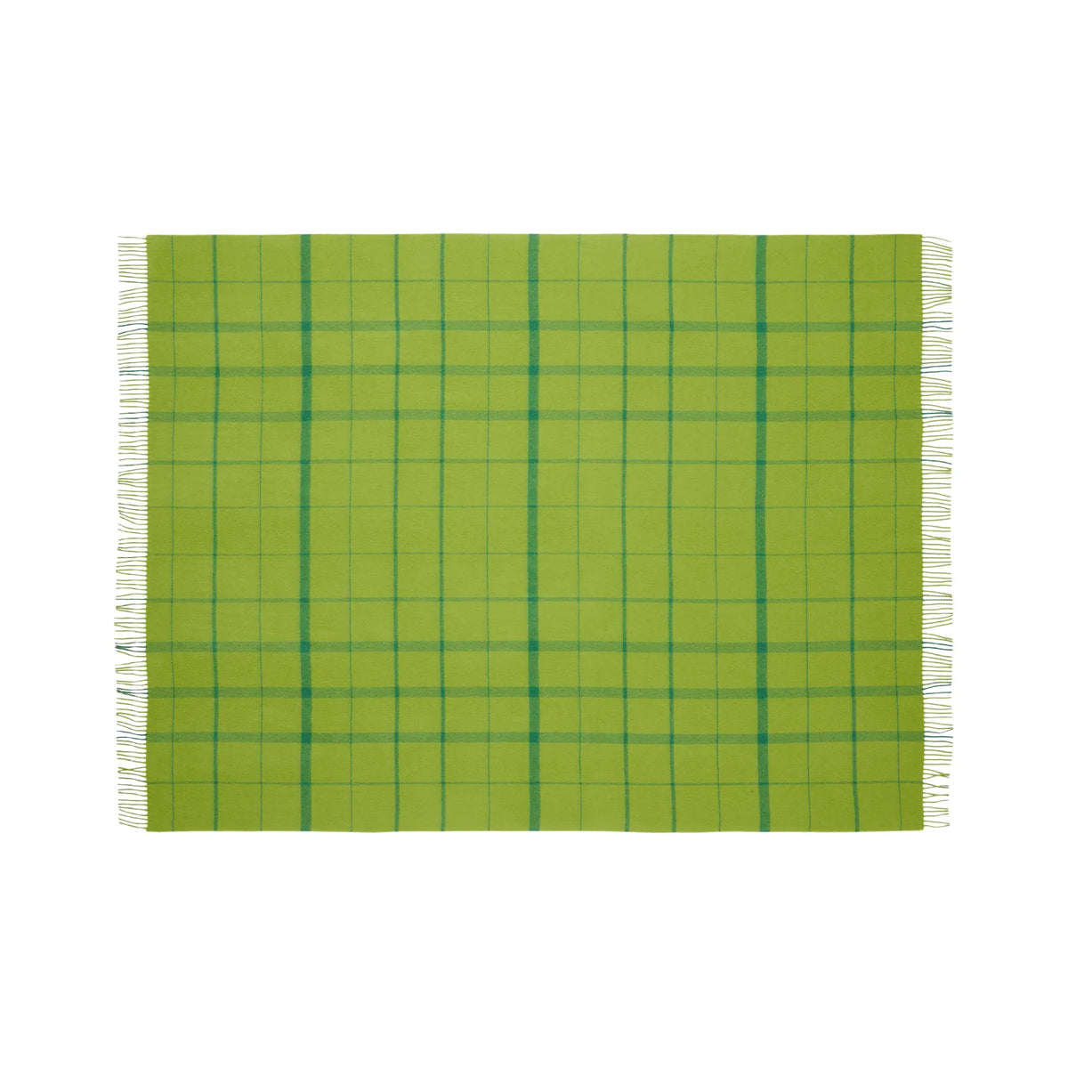 Silkeborg Uldspinderi Warp and Weft Ullpläd 130x190 cm, Sprout - Lime/Grass
