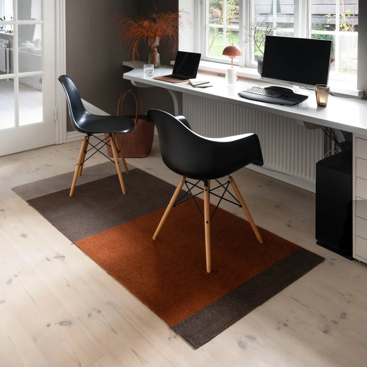 Tica Copenhagen Horizontal Matta 200x90 cm, Sand/brun/terracota