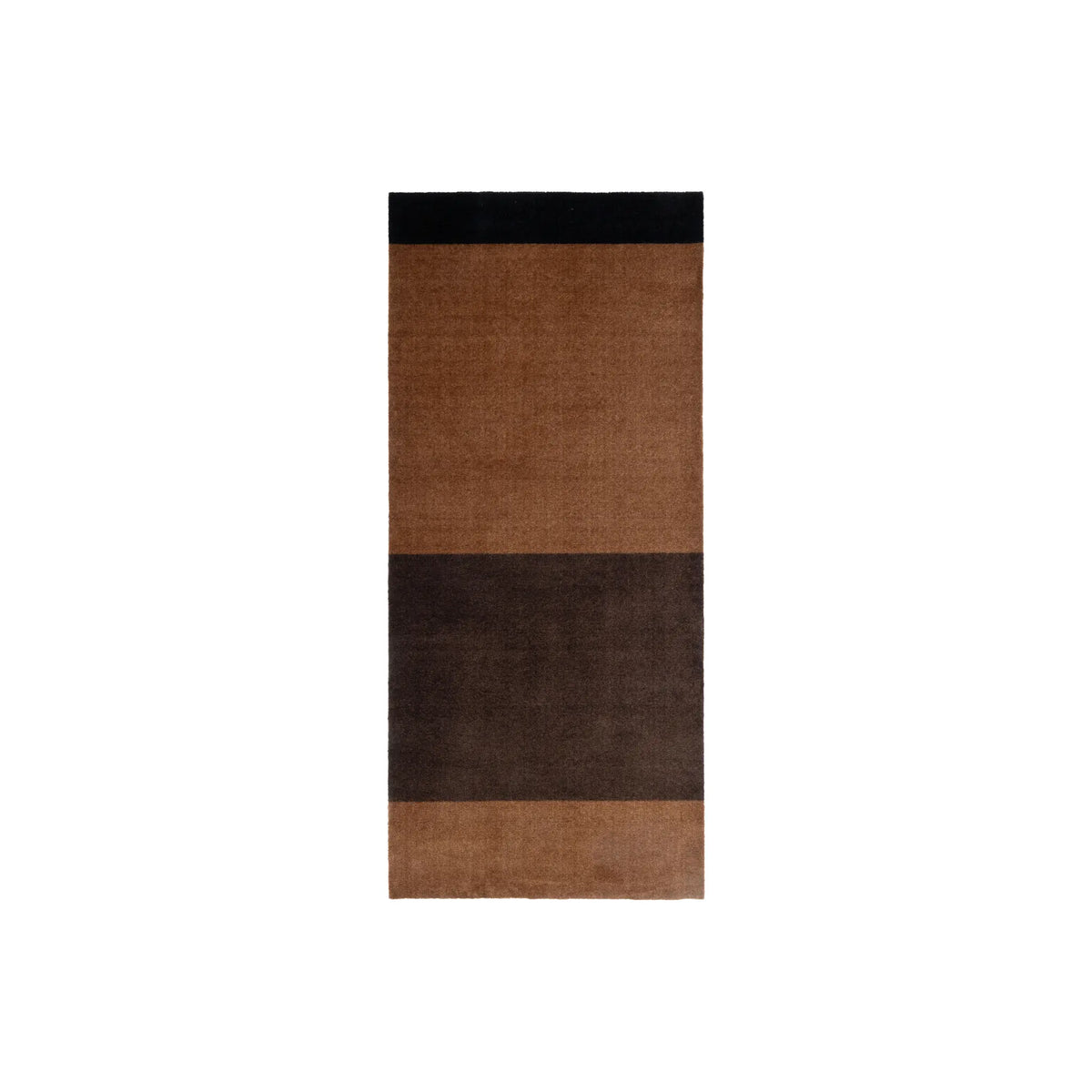 Tica Copenhagen Horizontal Matta 200x90 cm, Cognac/mörkbrun/svart