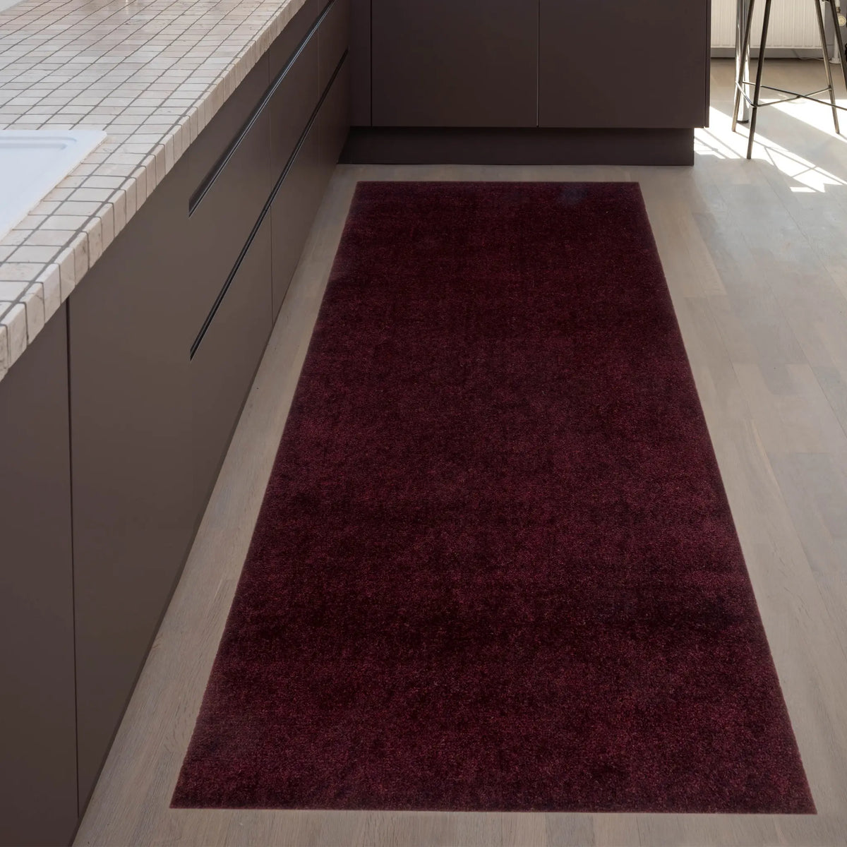 Tica Copenhagen Unicolor Matta 100x300 cm, Bordeaux