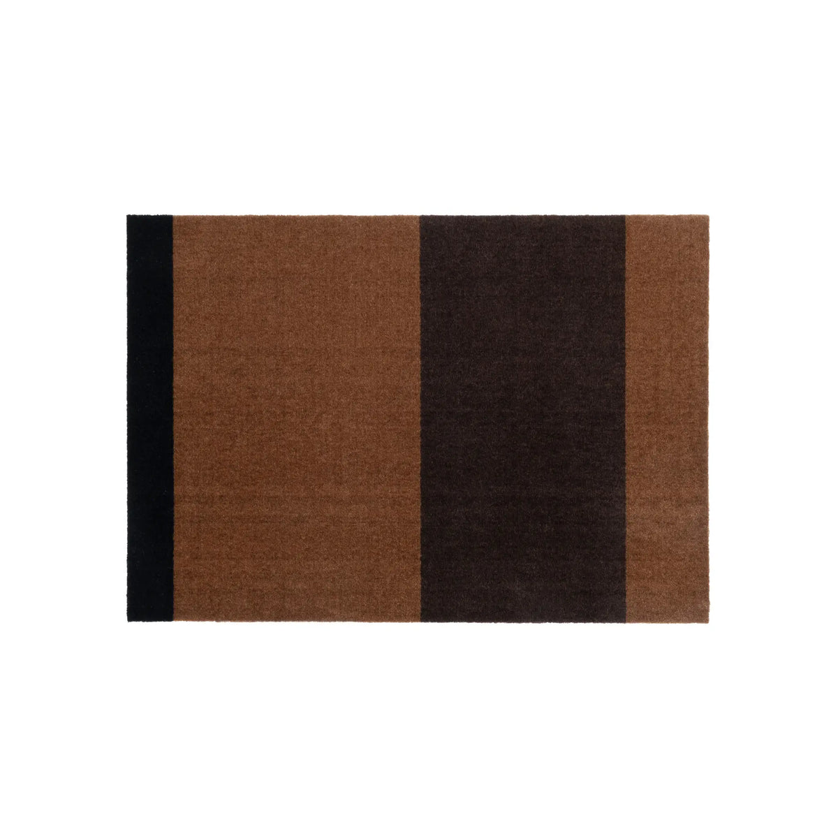 Tica Copenhagen Horizontal Matta 130x90 cm, Cognac/mörkbrun/svart