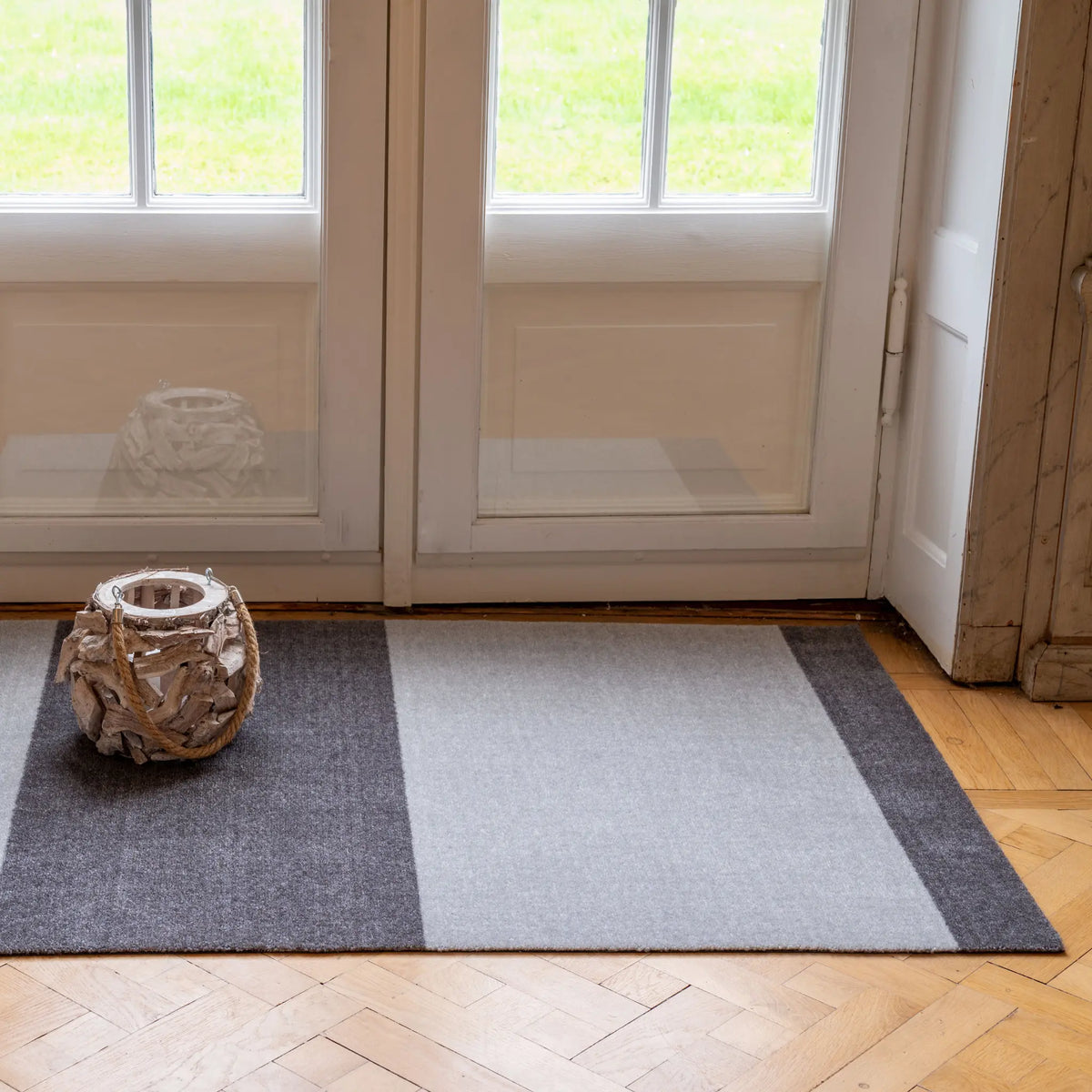 Tica Copenhagen Horizontal Matta 130x90 cm, Steelgrey/ljusgrå