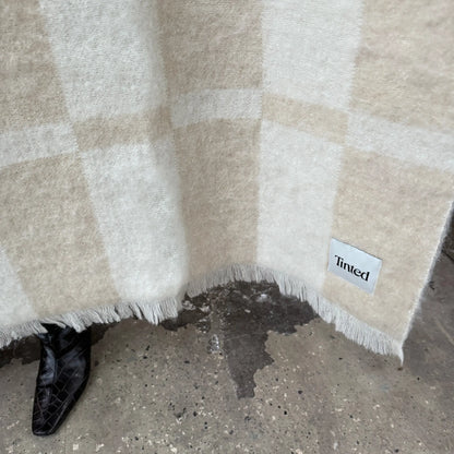 Tinted Objects Hallin Filt Mohair 130x170 cm, Beige-Offwhite