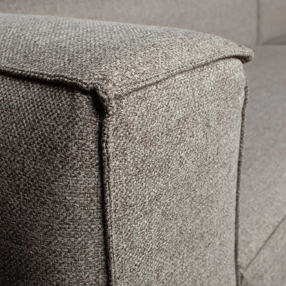WOOOD Bean Hörnsoffa Höger Inkl. Kuddar, Light Grey Melange
