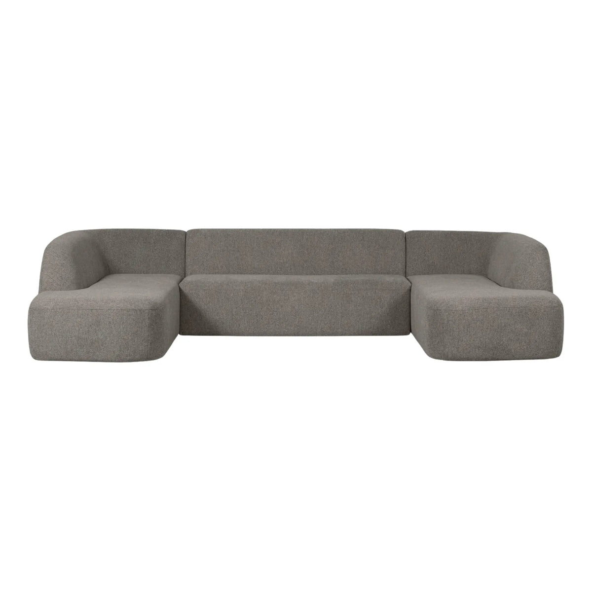 WOOOD Sloping Soffa U-Shape, Grey Melange