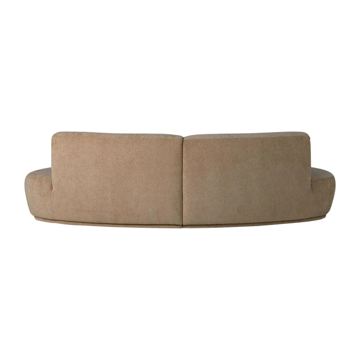 WOOOD Batavier Halvrund Soffa 4-Sits Sammet, Light Brown Melange