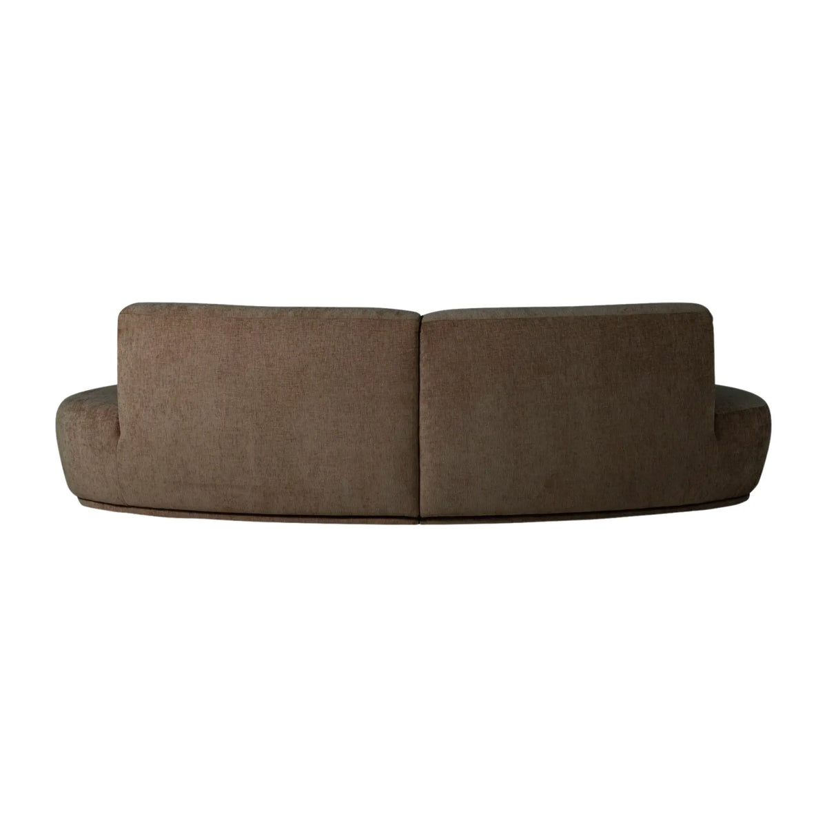 WOOOD Batavier Halvrund Soffa 4-Sits Sammet, Brown Melange
