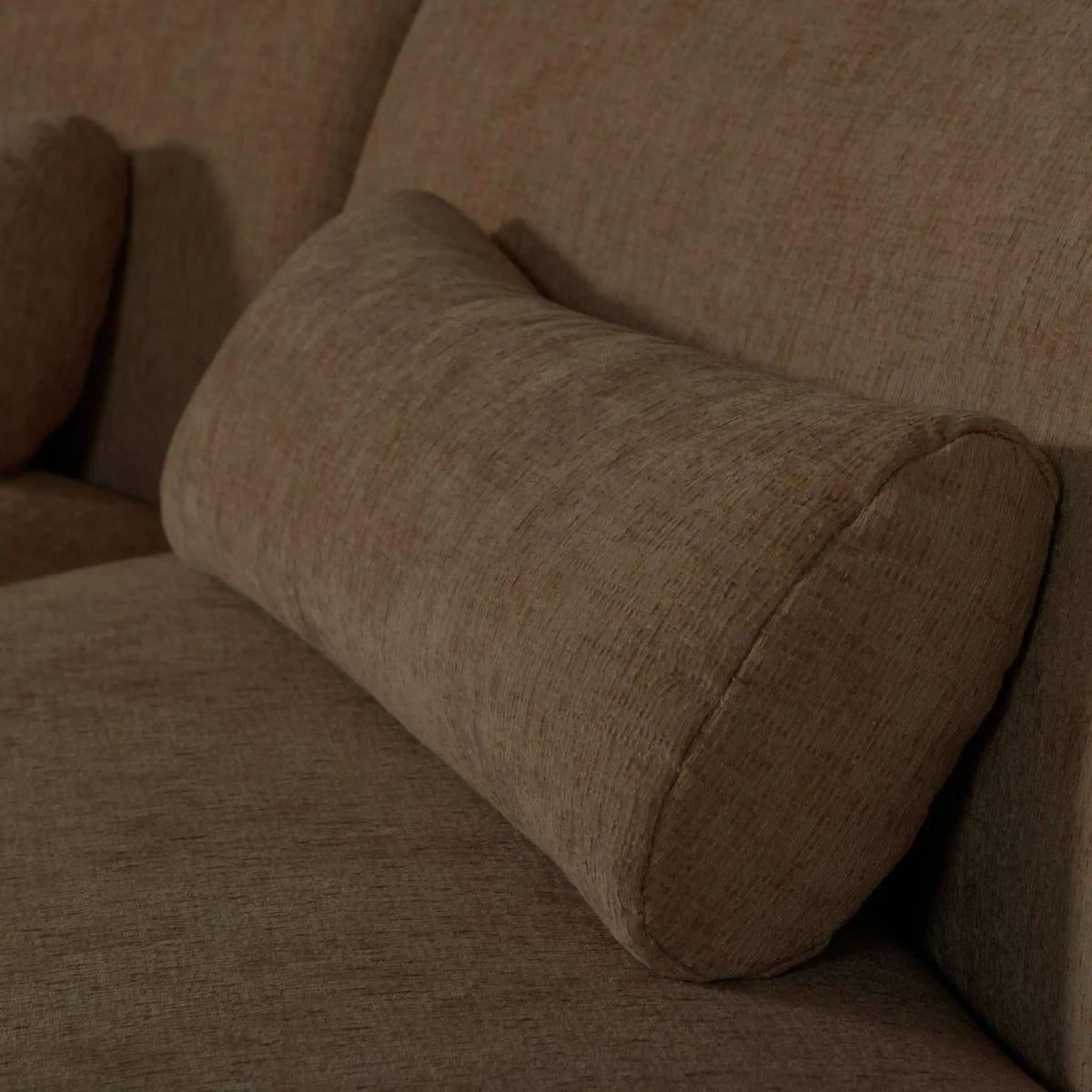 WOOOD Batavier Halvrund Soffa 4-Sits Sammet, Brown Melange