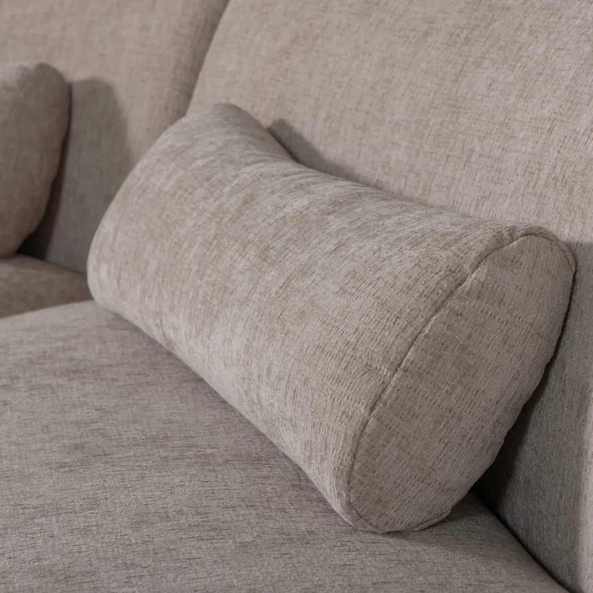 WOOOD Batavier Halvrund Soffa 4-Sits Sammet, Sand Melange