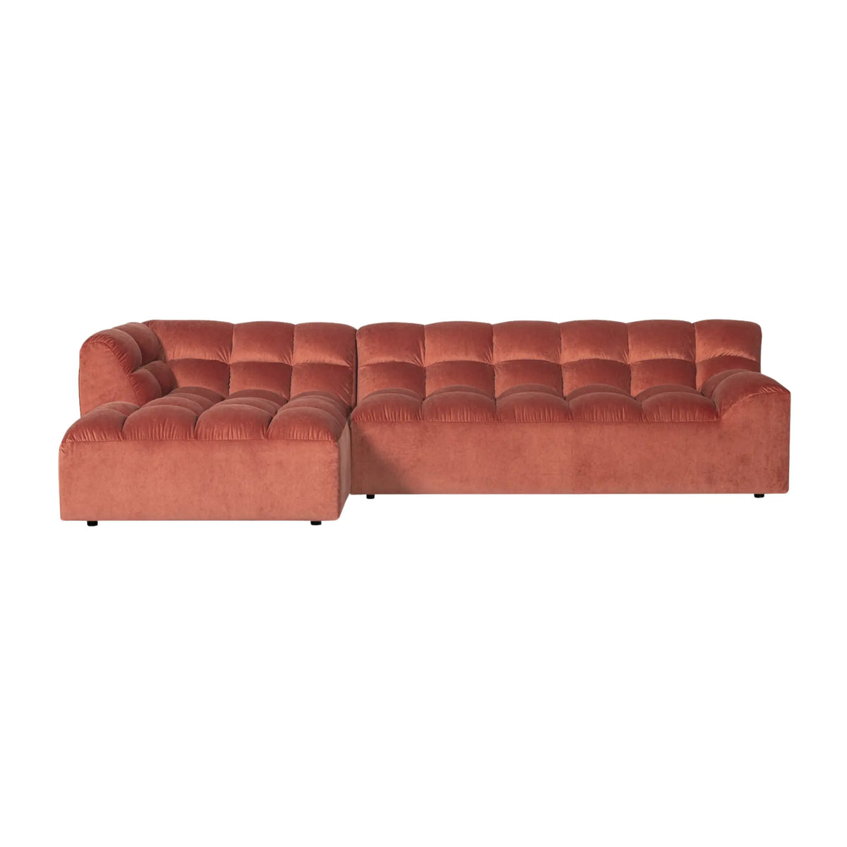 WOOOD Allure Chaise Soffa Vänster Sammet, Blush