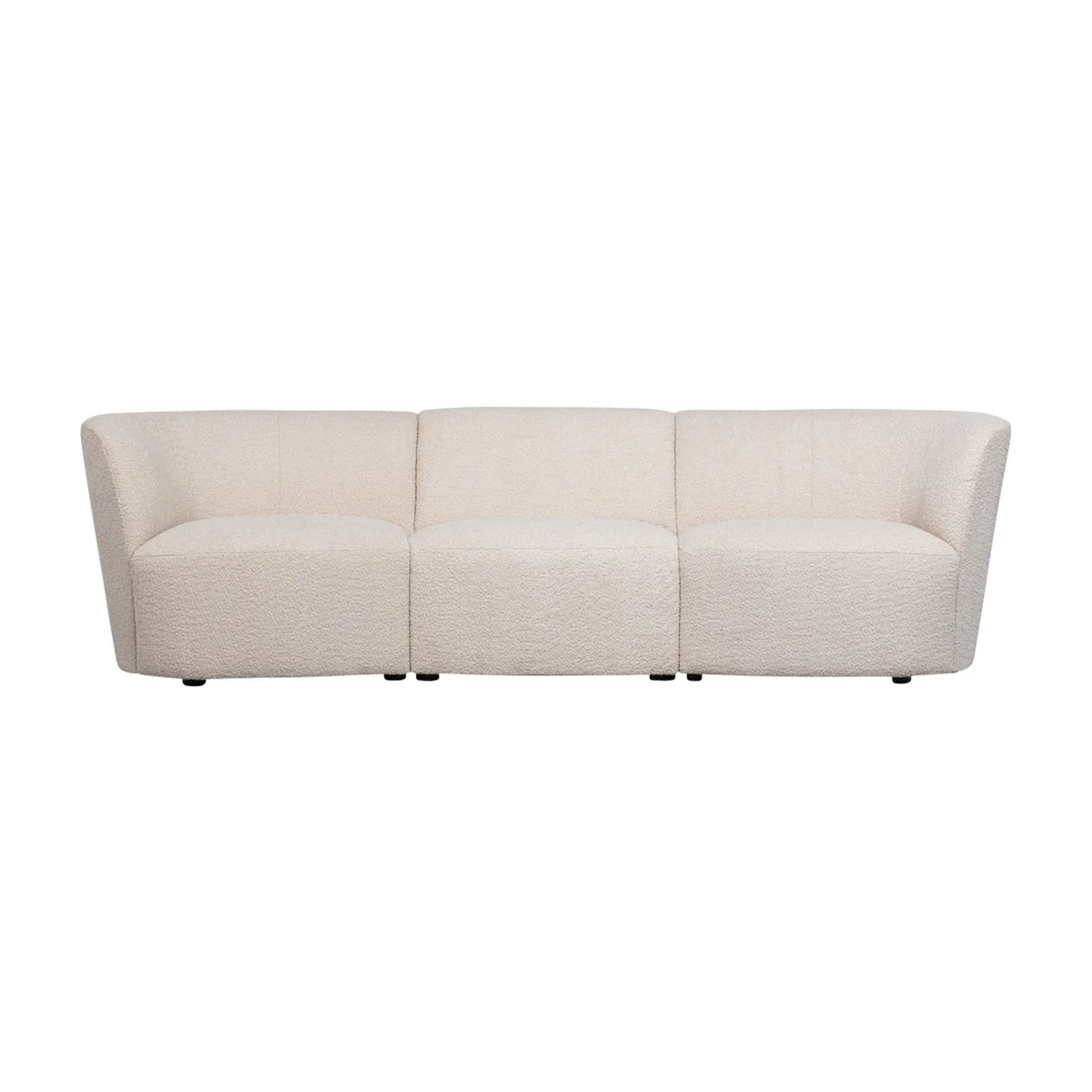 WOOOD Coco 3-Sits Soffa Bouclé, Cream