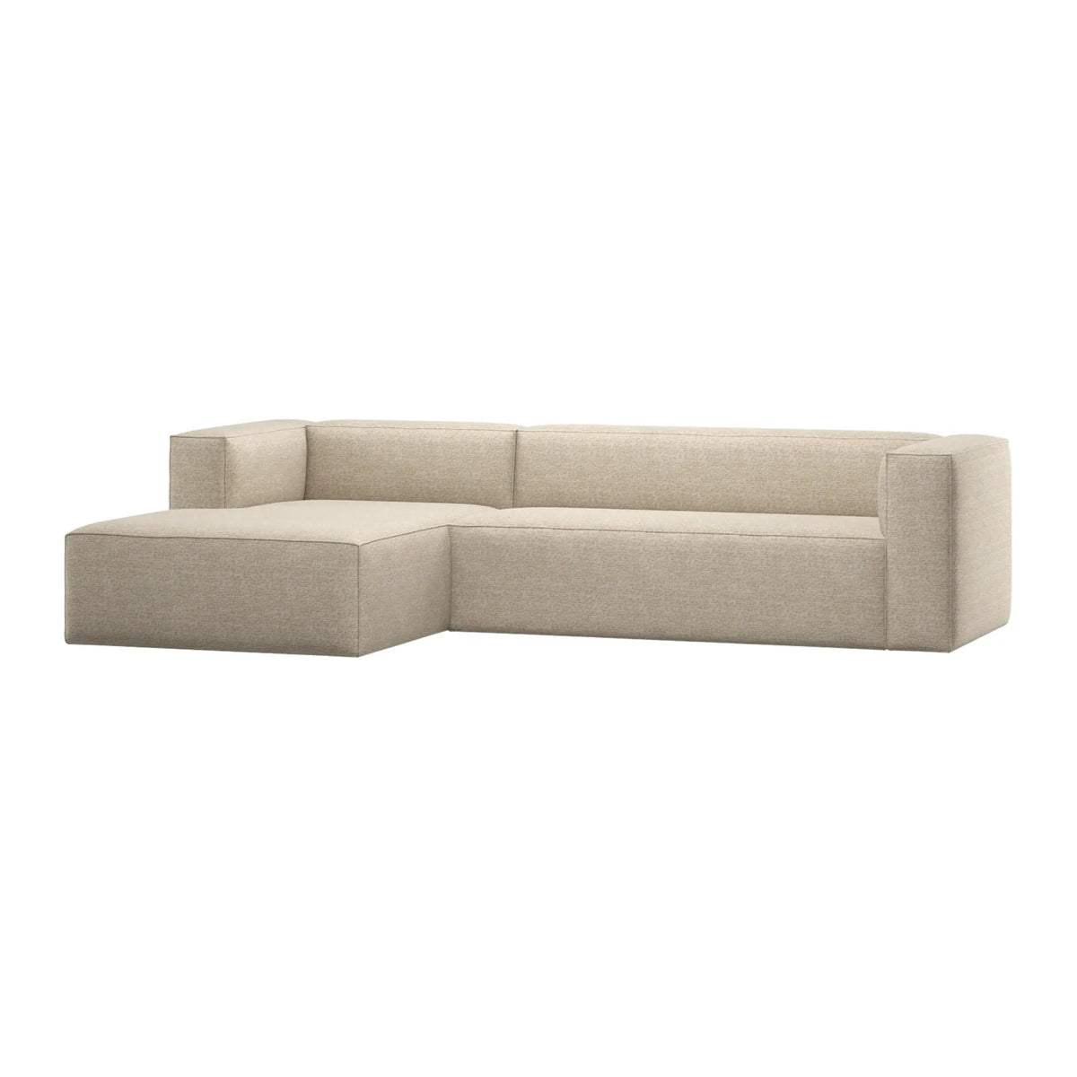 WOOOD Bean Hörnsoffa Vänster, Beige Melange