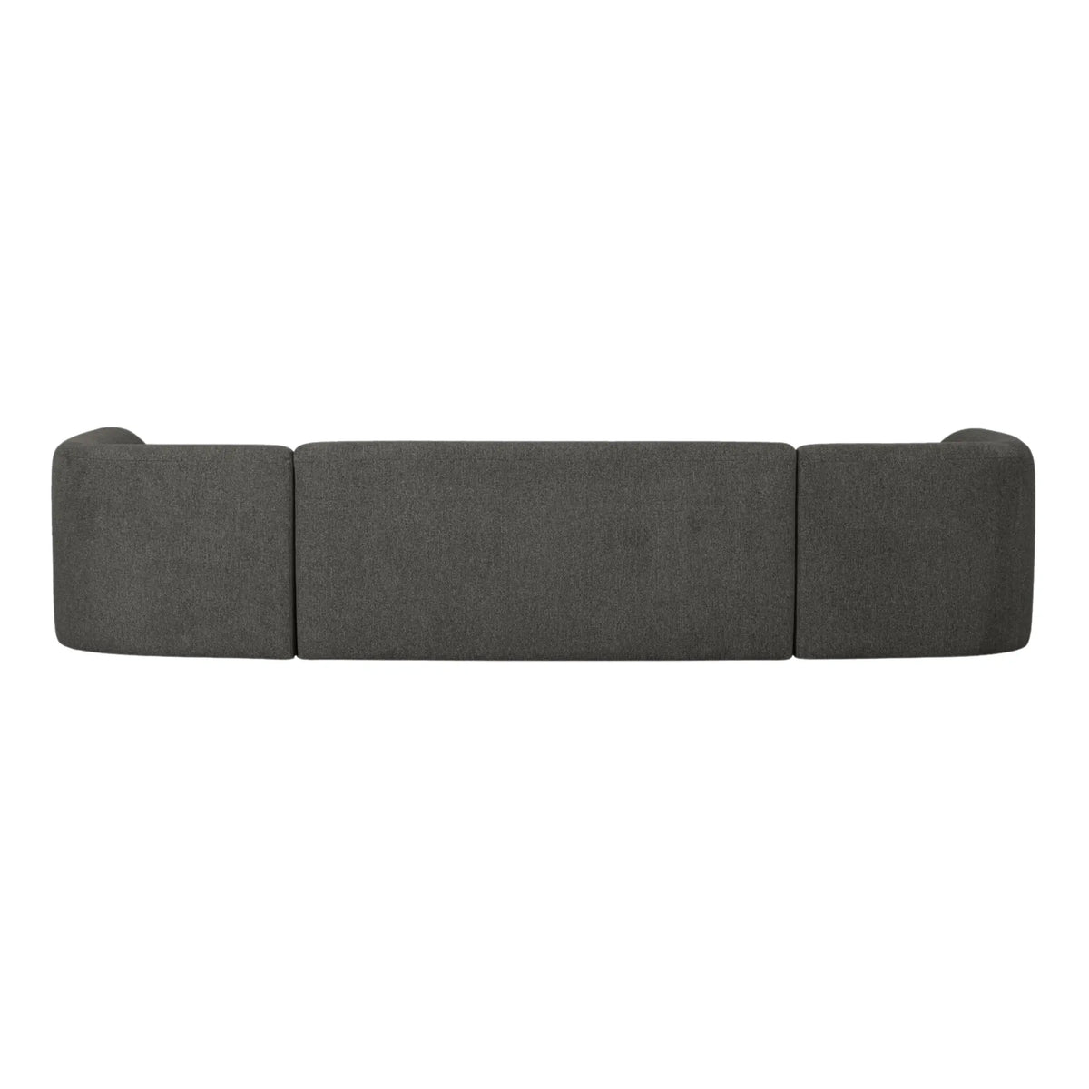 WOOOD Sloping Soffa U-Shape, Grey/Black Melange