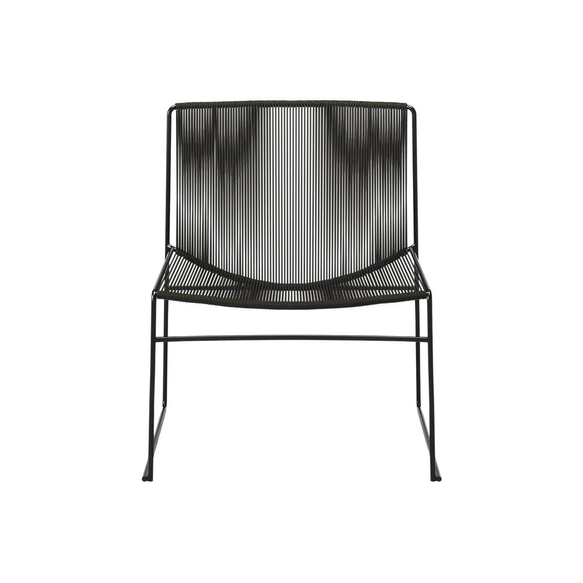Bebo Objects Lyre Fåtölj Svart 2-Pack, Snöre Brun