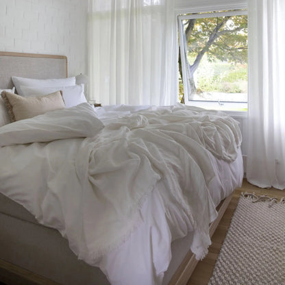 Borås Cotton Cloud Bäddset 150x210/50x60 cm, Optical White