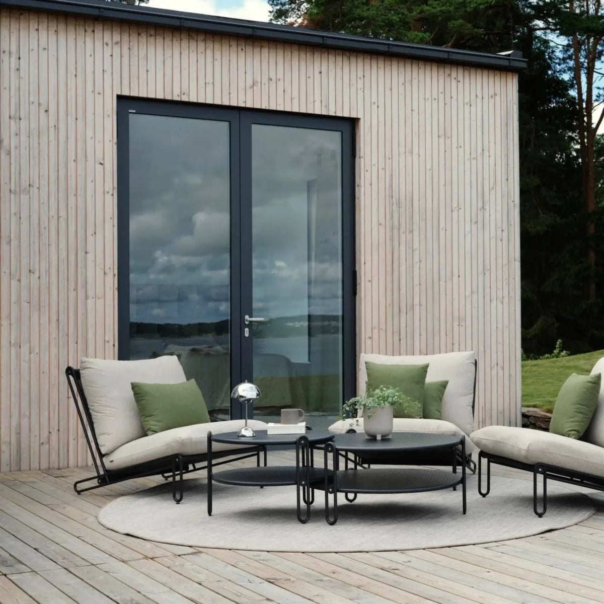 Brafab Blixt Loungefåtölj, Svart/Cley Beige
