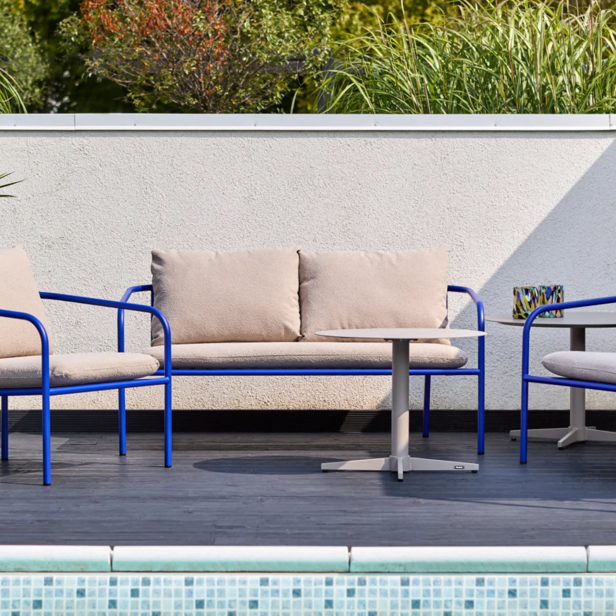 Brafab Bendt 2-Sitssoffa, Indigo Blue/Teddy Beige
