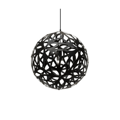 David Trubridge Floral Taklampa 80 cm, Svart