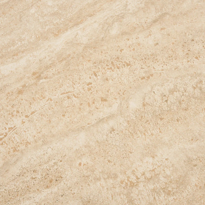 House Nordic Delphi Matbord Ø140 cm, Travertin/Mörkbrun