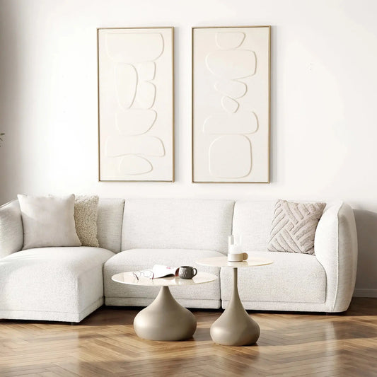 House Nordic Pienza Soffbord Set om 2 Ø70/50 cm, Khaki