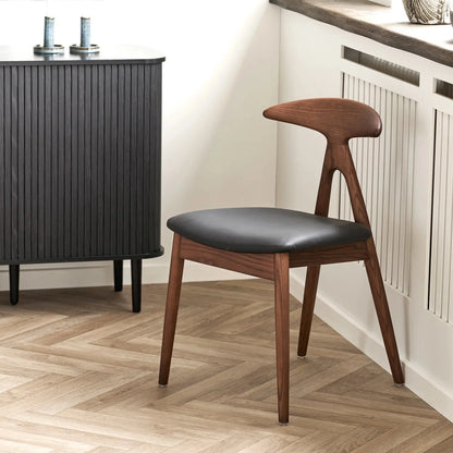 House Nordic Lanuza Matstol 2-Pack, Mörkbrun/Svart