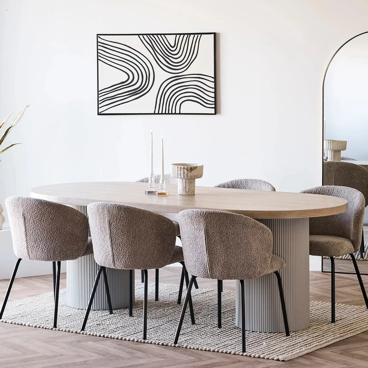 House Nordic Solva Matbord 100x220 cm, Sand/Natur