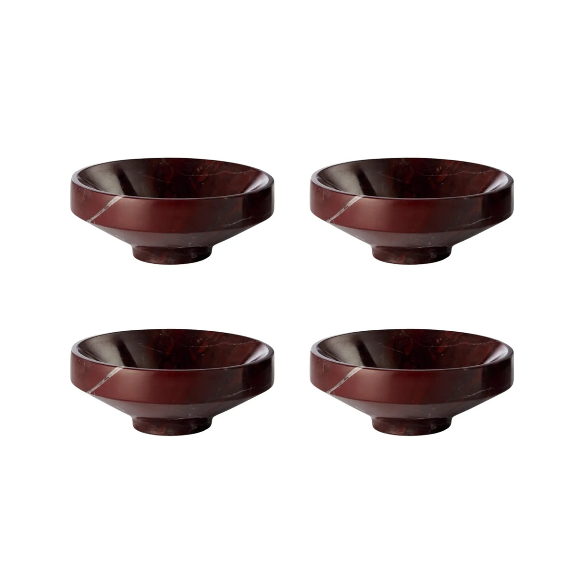 Lene Bjerre Marnine Skål 4-pack Ø14 cm, Mörkröd