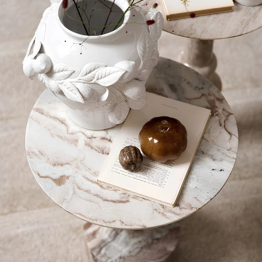 Lene Bjerre Maril Sidobord Ø40 cm, Mörkbeige