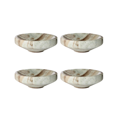 Lene Bjerre Marnine Skål 4-pack Ø14 cm, Brun/Vit