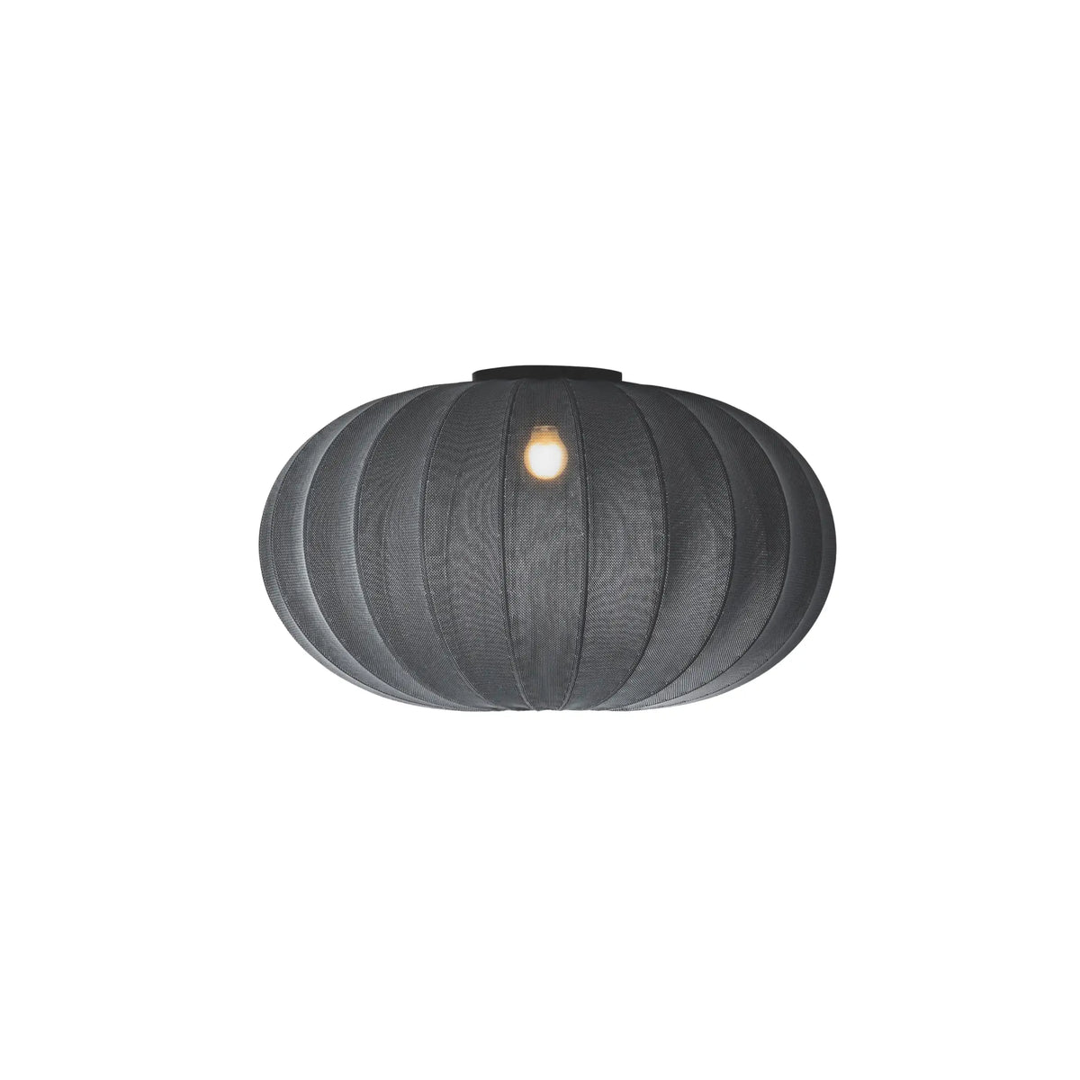 Made by Hand Knit-Wit Tak-/Vägglampa 76 Oval, Svart