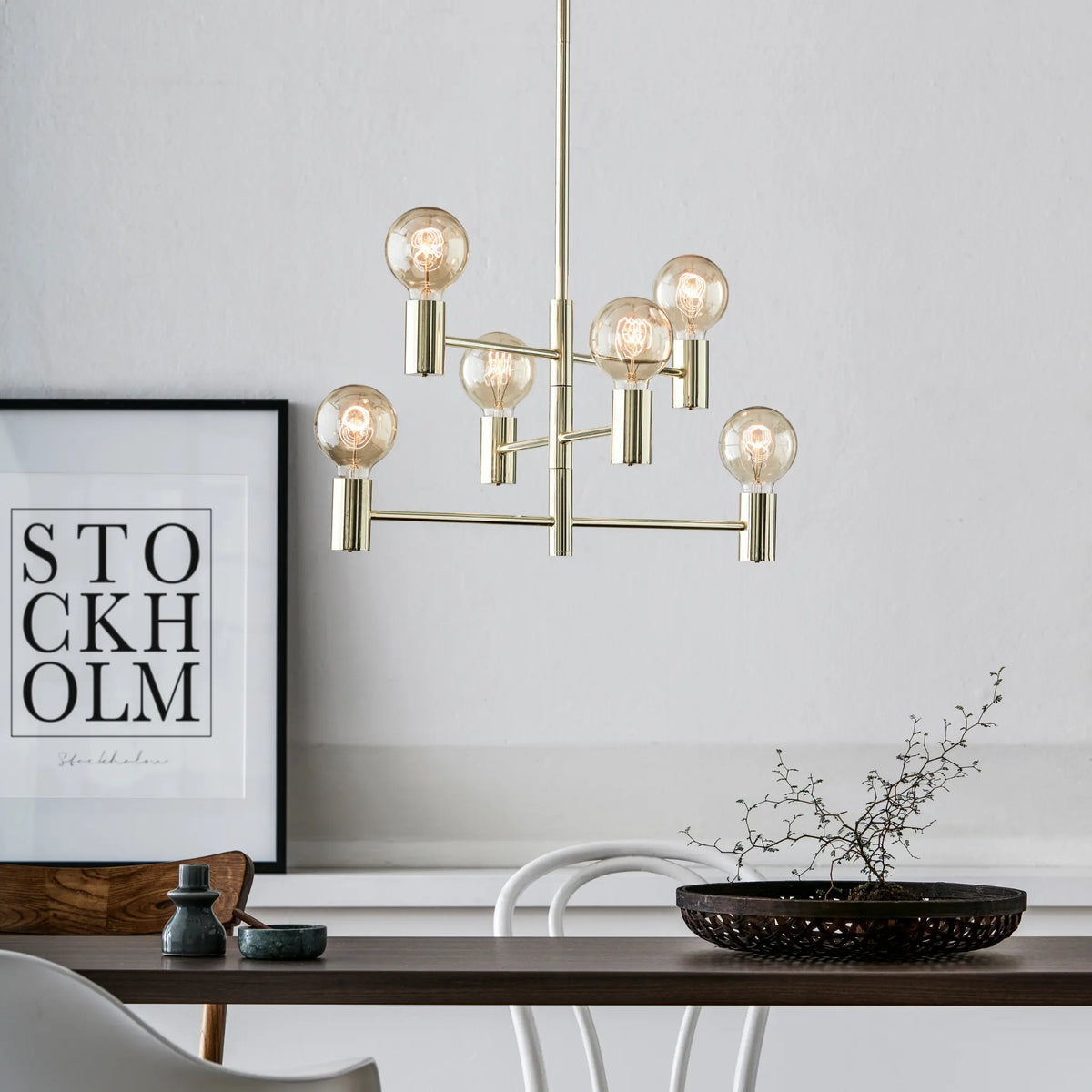 Markslöjd Capital Taklampa 6 l, Mässing