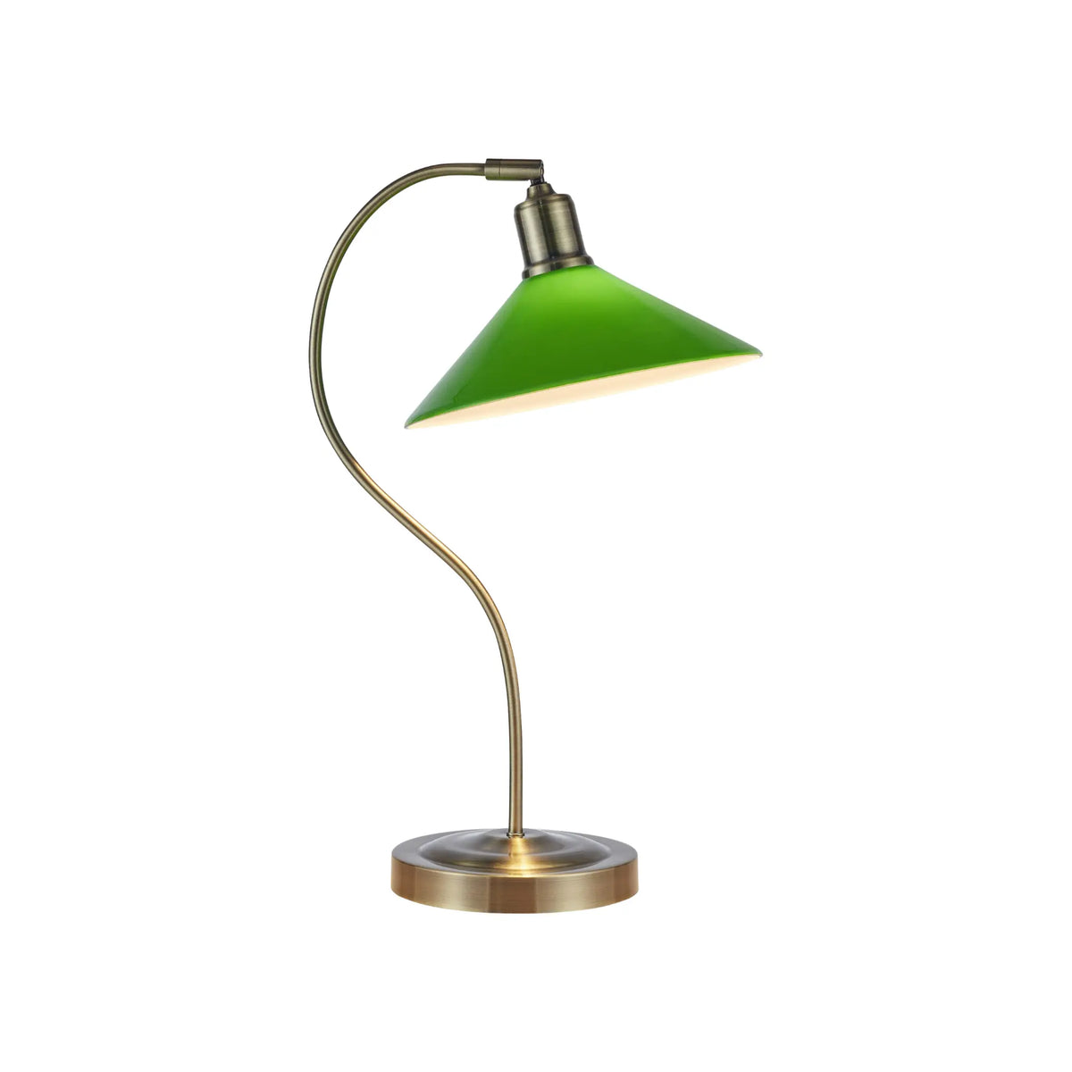 Markslöjd Vela Bordslampa 1 l, Antikmässing/Grön