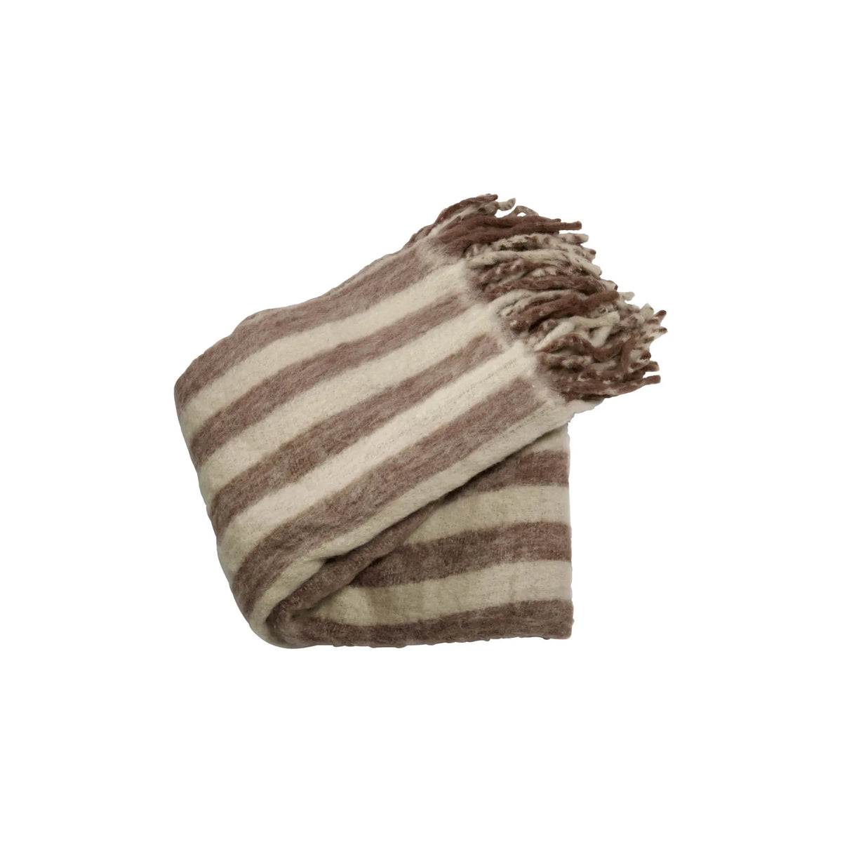 Mogihome Stripe Pläd Morgan, Natur/Brun