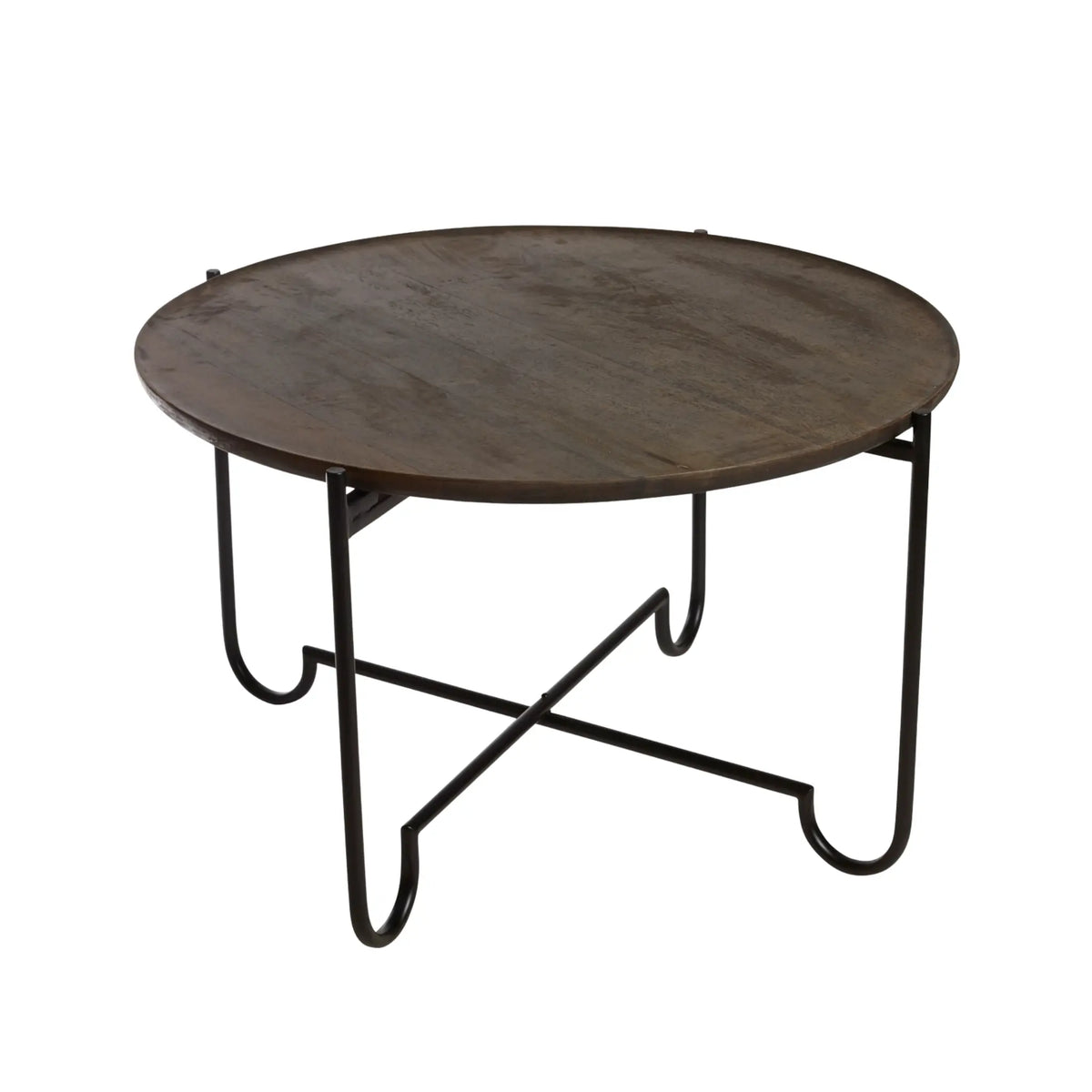 Mogihome, Hoxton Soffbord Runt, Brun-Silvra Home
