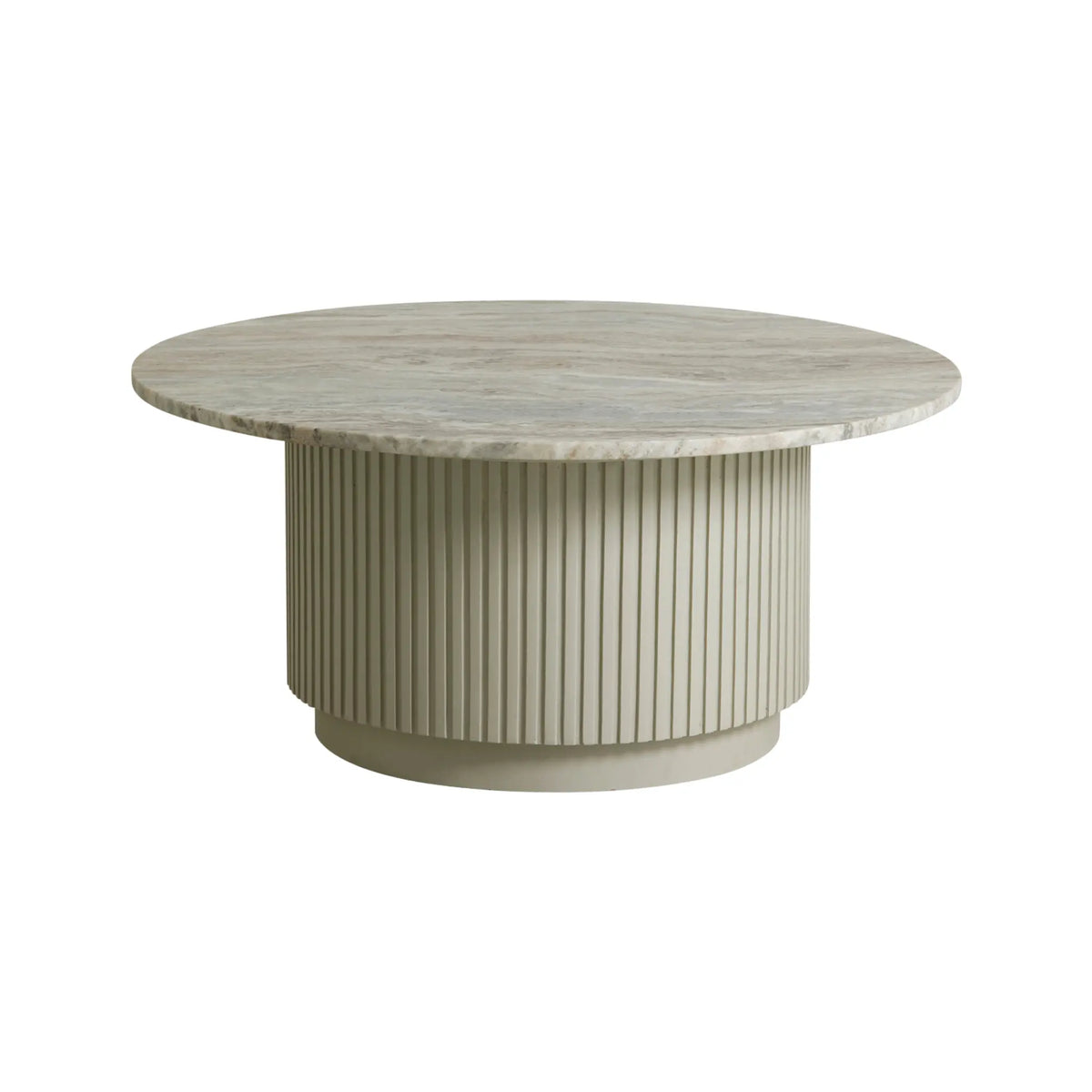 Nordal Erie Soffbord Rund, Vit Marmor