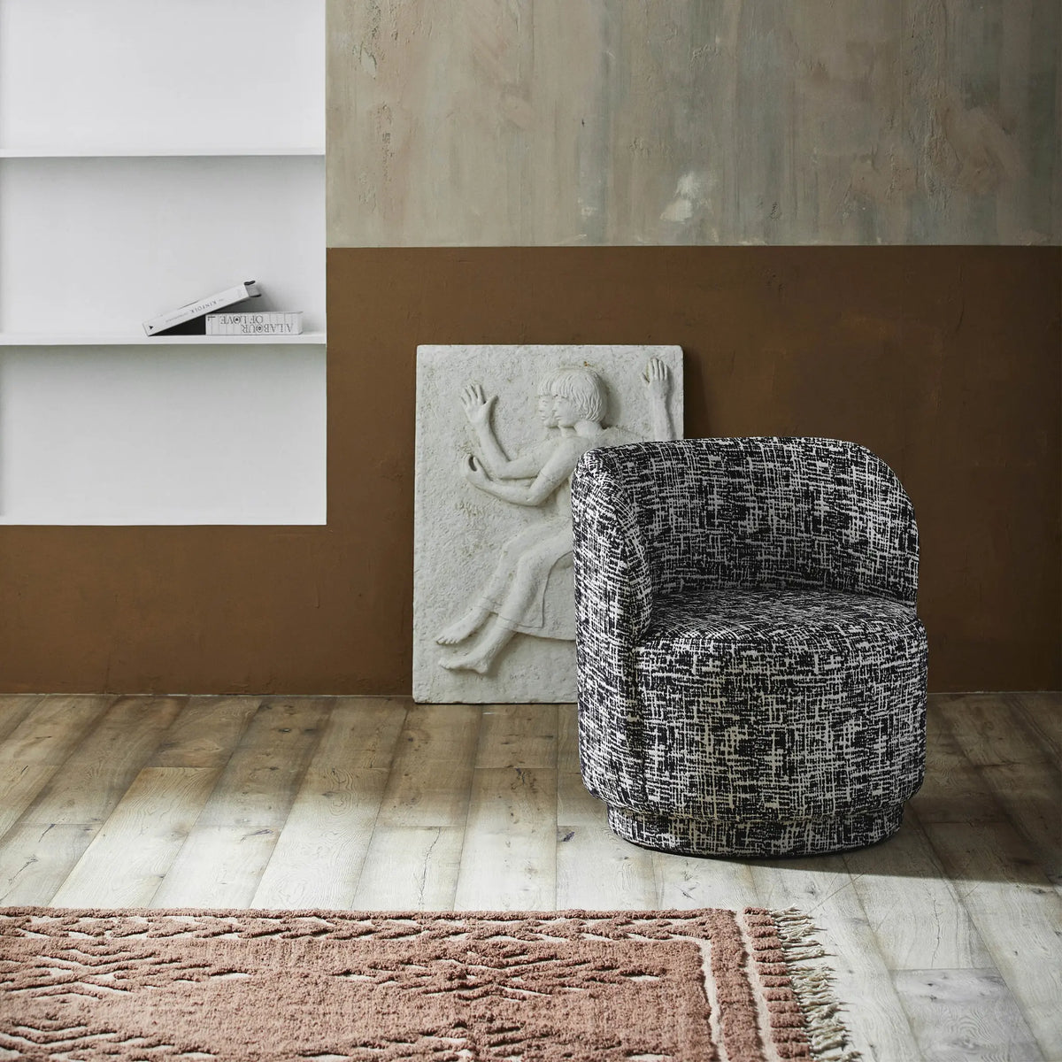 Nordal Bomu Loungestol, Svart/Vit