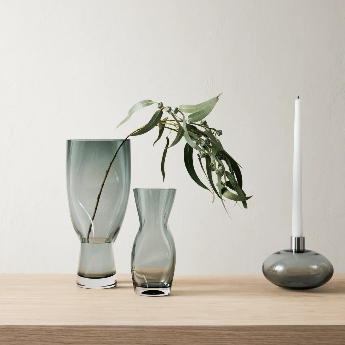 Orrefors, Squeeze Vas 34 cm, Blågrå-Silvra Home