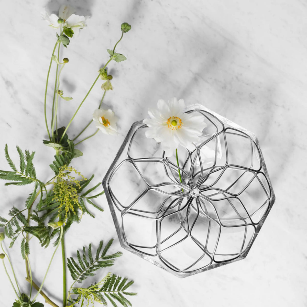 Orrefors, Bloom Vas 12,5 cm, Rostfritt Stål-Silvra Home