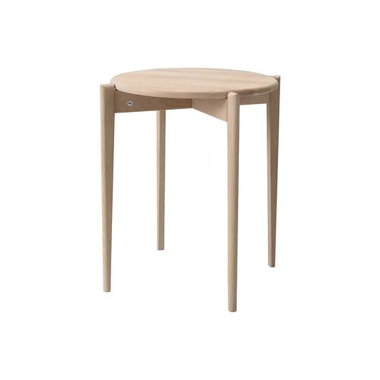 Oscarssons Möbel Tilia Fåtöljbord Ø51x55 cm, Vitoljad Ek