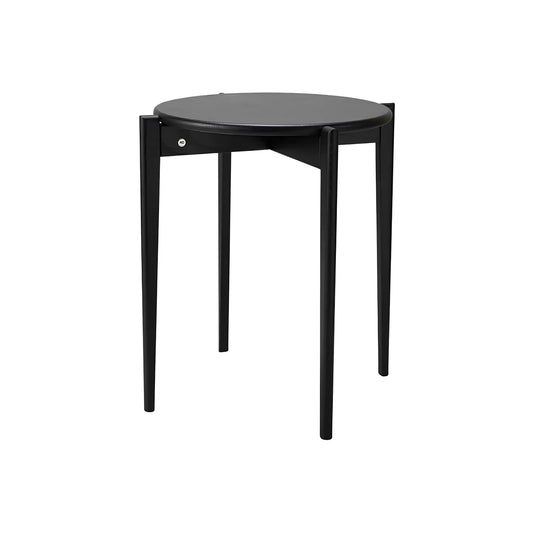 Oscarssons Möbel Tilia Fåtöljbord Ø51x55 cm, Svartbetsad Ek