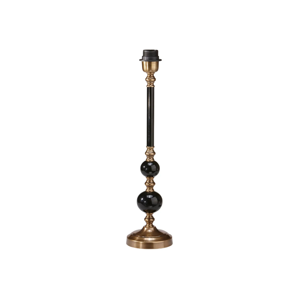 PR Home Abbey Lampfot 50cm, Svart/antikmässing