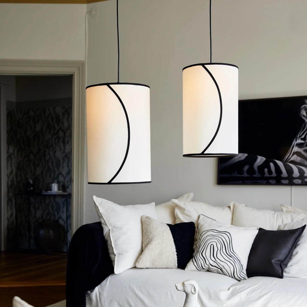 PR Home Ava Taklampa 30cm, Offwhite/Svart
