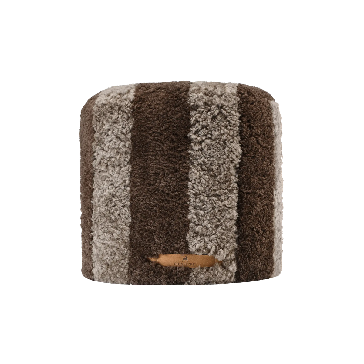 Shepherd of Sweden, Randy Fårskinnspuff, Stone/Mörk Brun-Silvra Home
