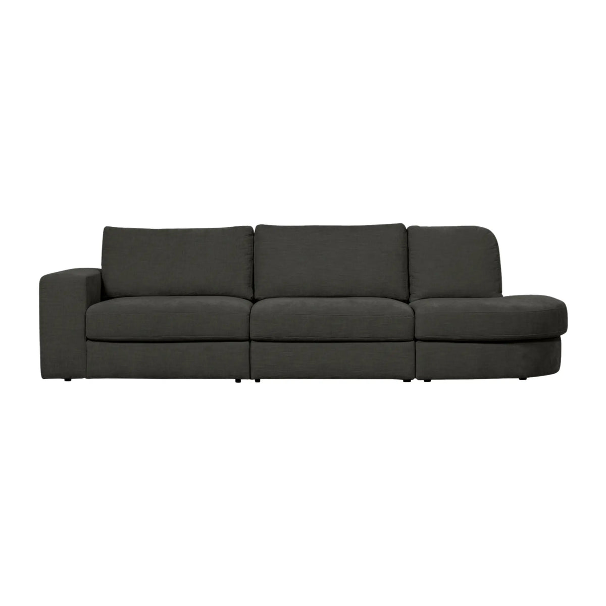 vtwonen Family 2,5-Sitssoffa Rundad Höger, Anthracite