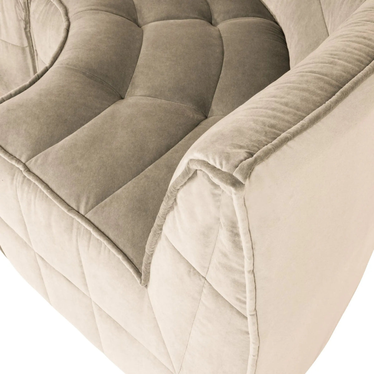 vtwonen Cluster Hörnsoffa Sammet, Beige
